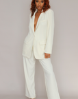 Tan Relaxed Oversized Blazer Set