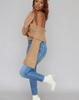 Off Shoulder Sweater (Camel)